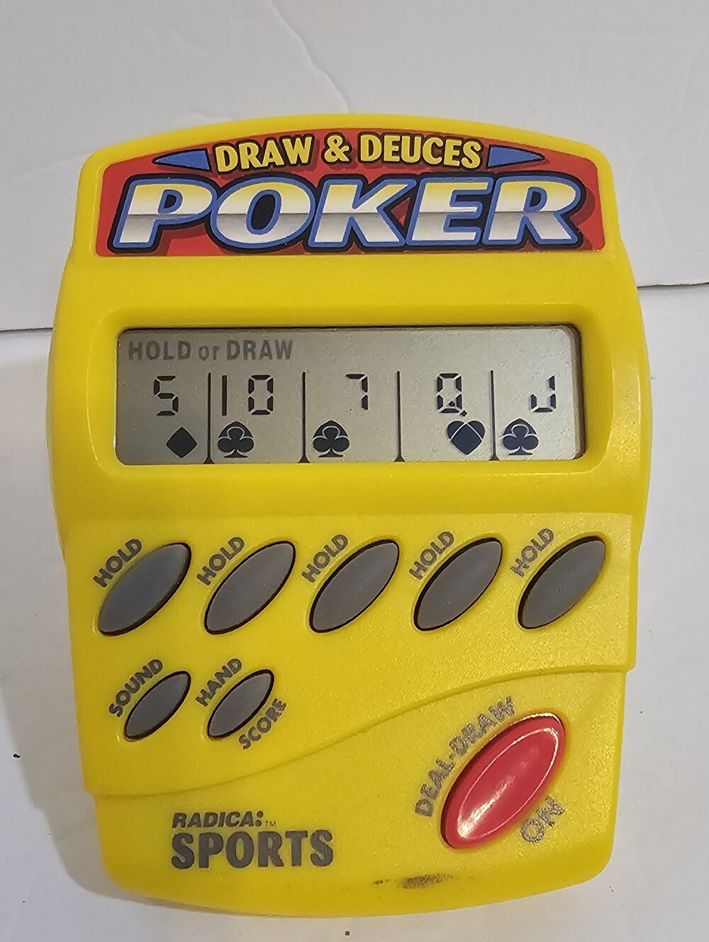Draw Poker and Deuces Handheld Radica Sports Electronic Vintage Game